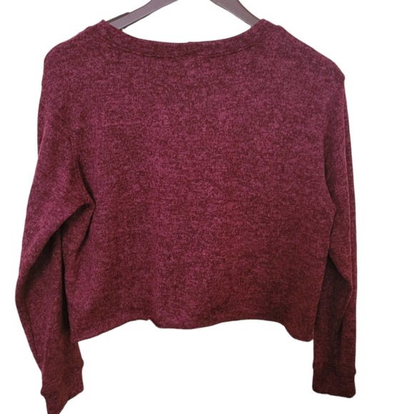 Agnes & Dora Cropped Maroon Sweater Size XS - Picture 3 of 5